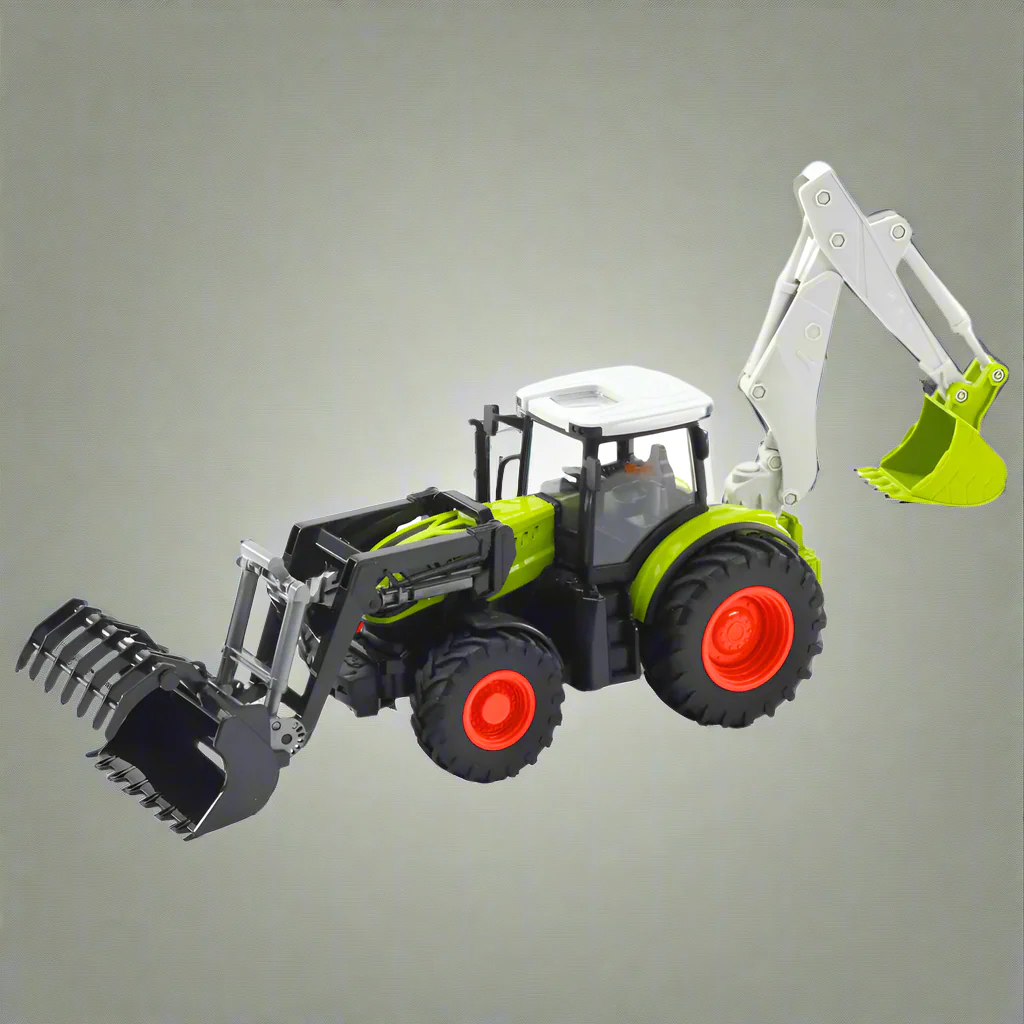 1:24 Scale 6-Channel RC Farm Truck Set – Tractor, Loader & Wagon | Durable & Realistic Play - Image 4