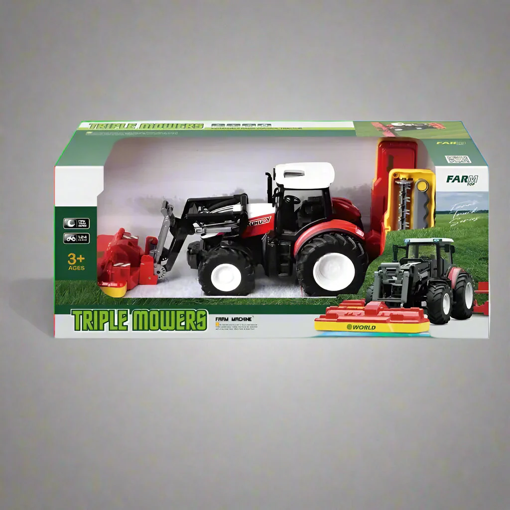 1:24 Scale 6-Channel RC Farm Truck Set – Tractor, Loader & Wagon | Durable & Realistic Play - Image 5