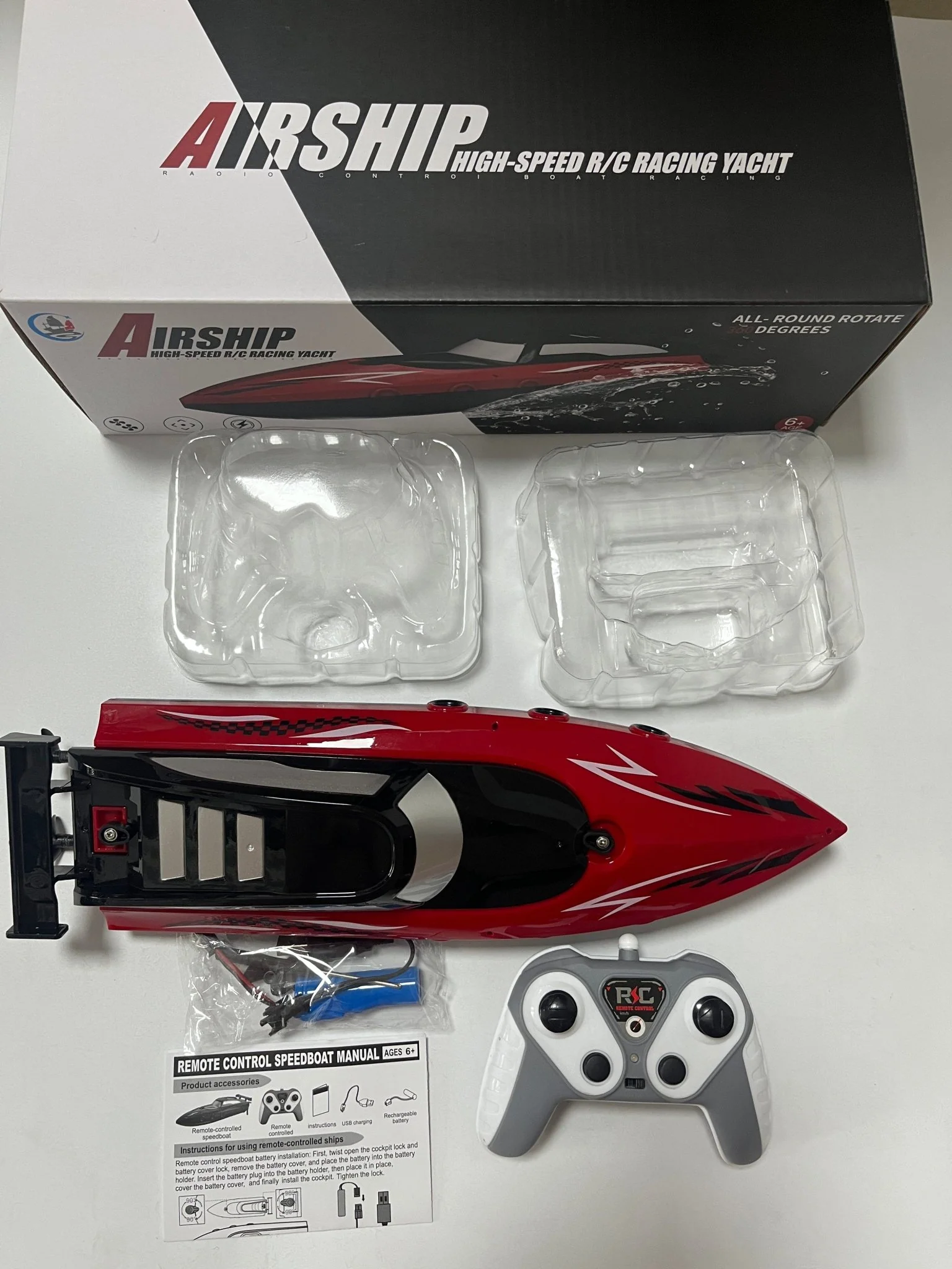 1:36 Scale 2.4G RC High-Speed Twin Propeller Boat – 8 km/h, 500mAh Battery, 25m Control Distance – SKU 1896930 - Image 6