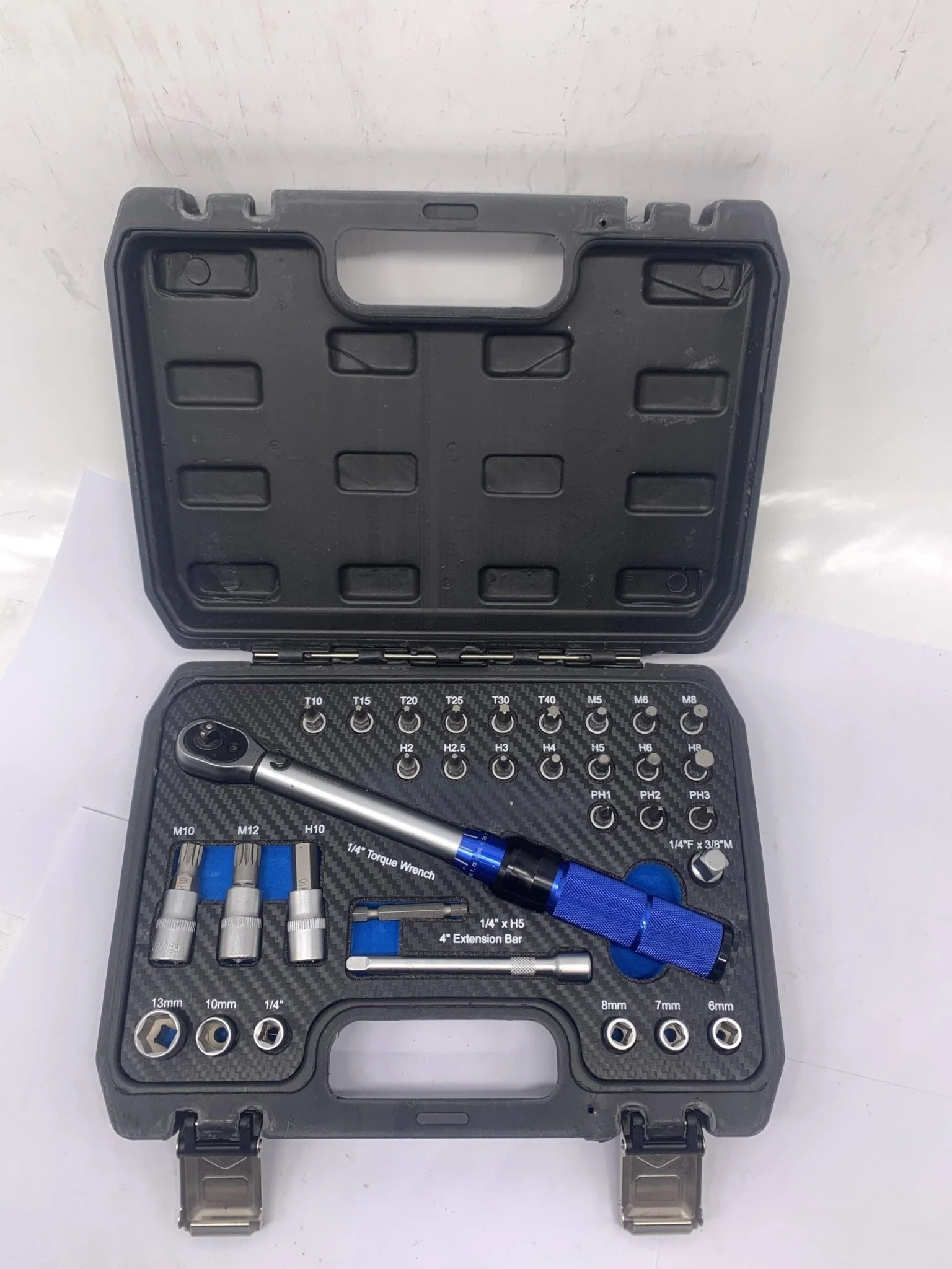 1/4" 31-Pc Multi-Use Torque Drive Wrench Set – Adjustable 5-25 Nm – 35502S - Image 3