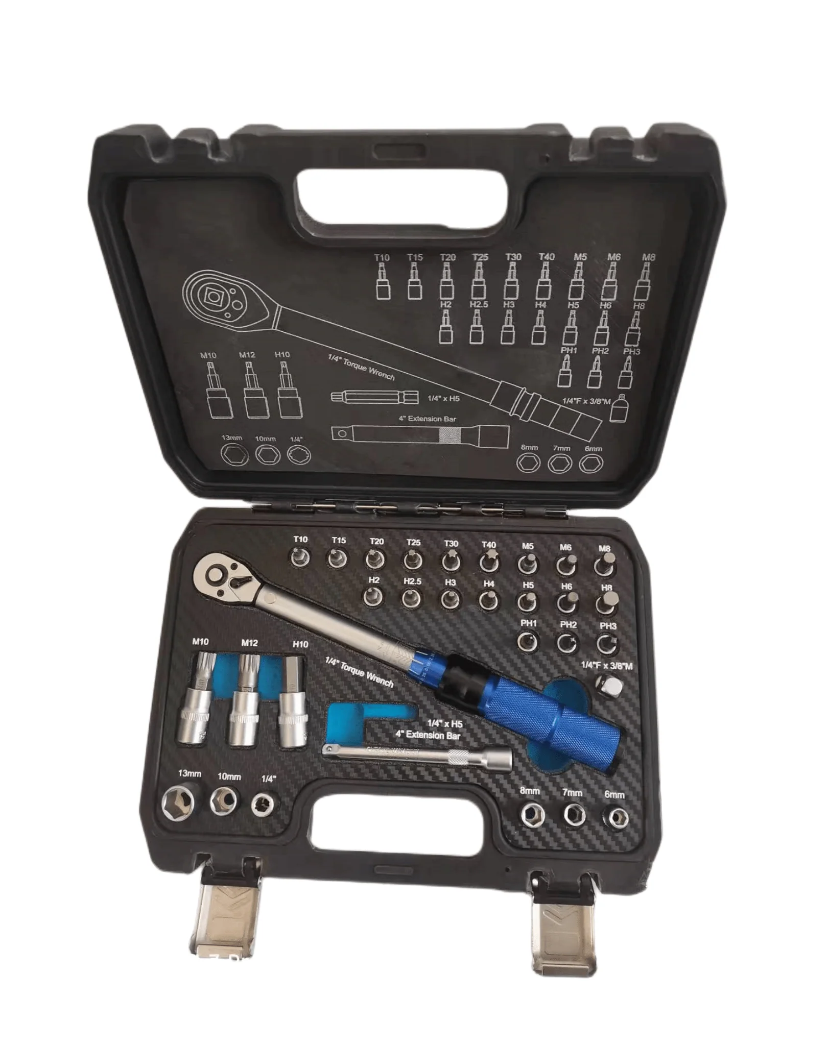 1/4" 31-Pc Multi-Use Torque Drive Wrench Set – Adjustable 5-25 Nm – 35502S - Image 5