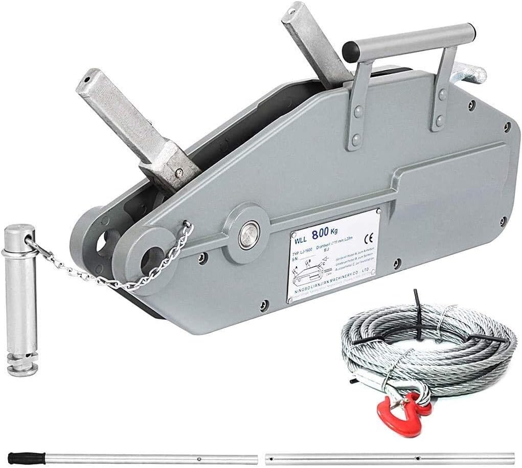 1.6 Ton Manual Wire Rope Puller 20m Heavy-Duty Lever Hoist WRP16T20 - Image 4