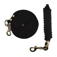 10 FT Heavy-Duty Horse Lead Rope – 5/8" Black Polyester with Swivel Bolt Snap Clip | Model 254015 - Image 2