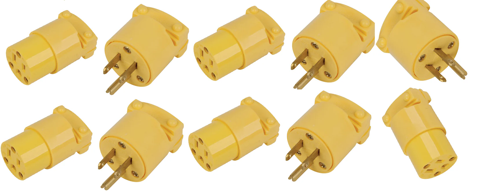 10 PCS Electrical Replacement Plug & Connector Set – NEMA 5-15P 81445123