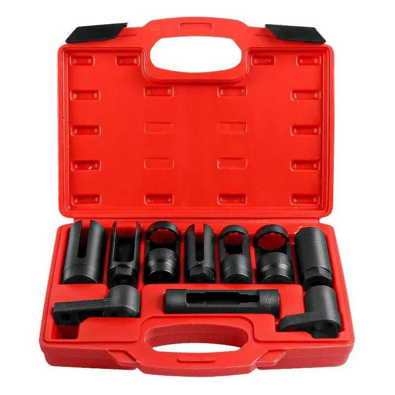 10 PCS Oxygen Sensor Socket Set Universal Automotive O2 Sensor Removal Tool Kit OSS10P