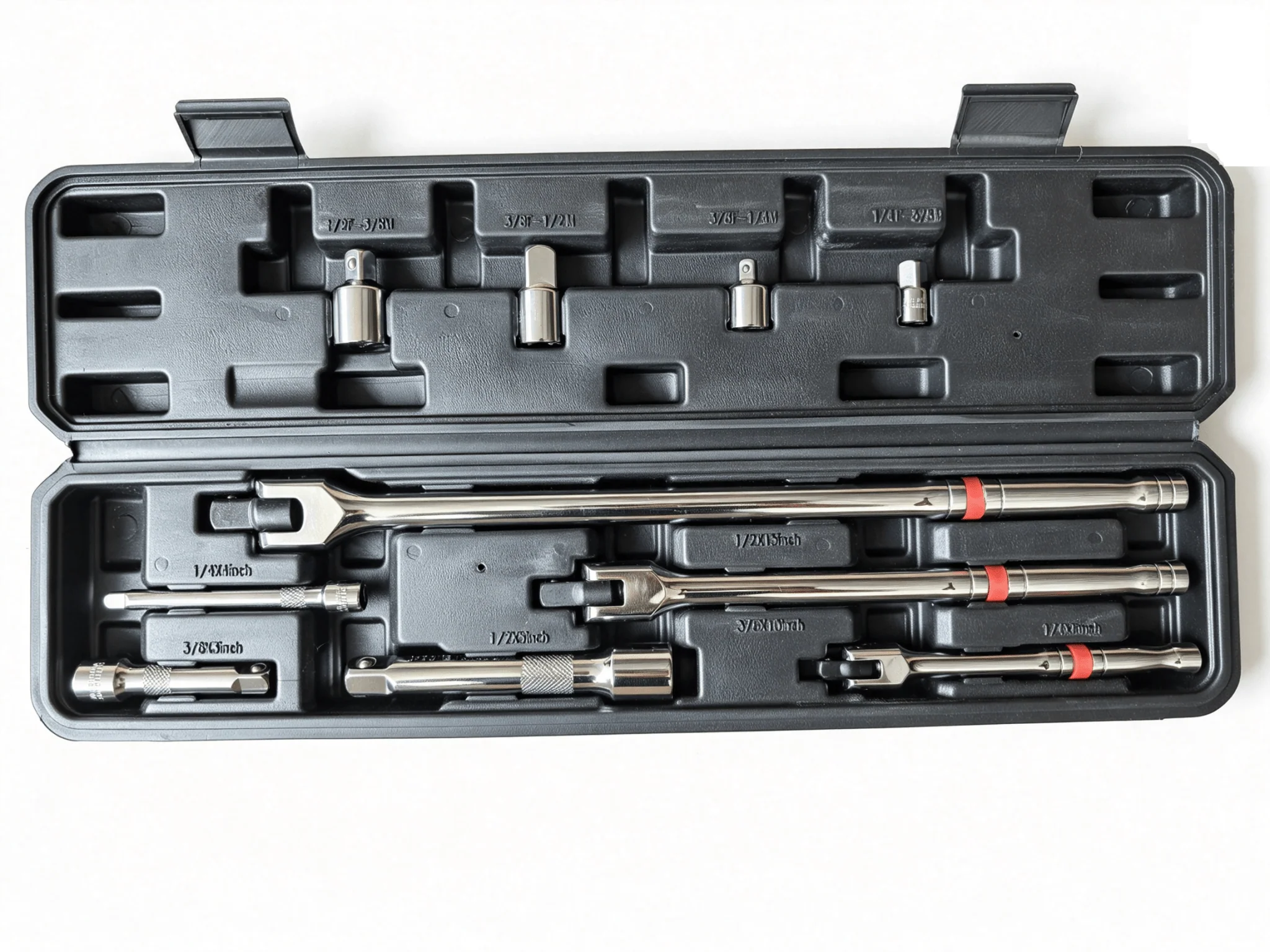 10-Piece Breaker Bar & Extension Set with 1/4", 3/8" & 1/2" Drive Bars, Adapters & Extensions 10P1215 - Image 2