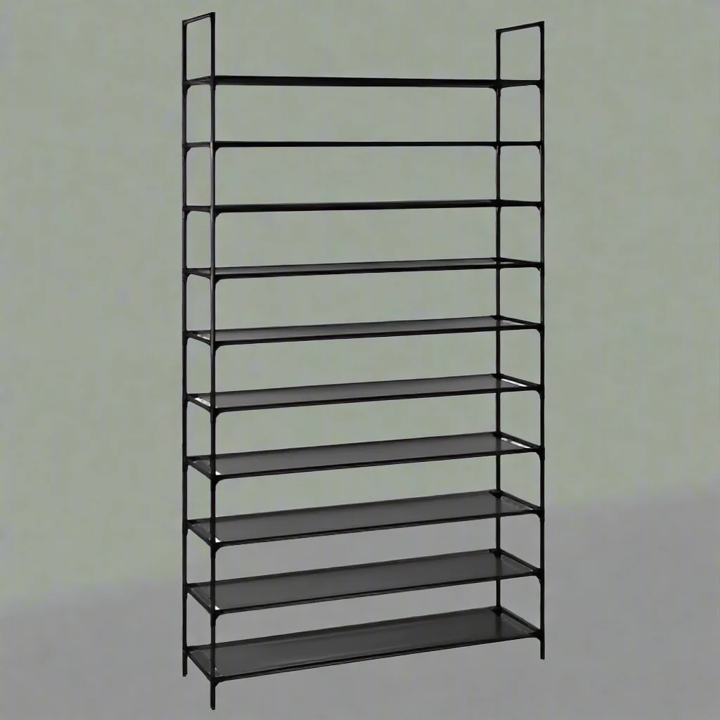 10-Tier Shoe Rack Organizer – Space-Saving Storage Shelf for Up to 50 Pairs | Model AMASR10