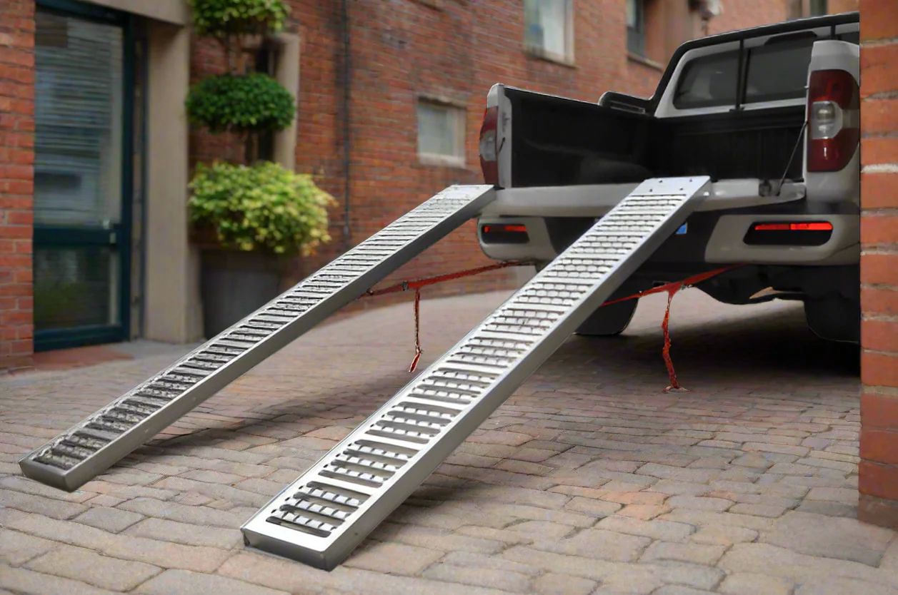1000 LB Steel Loading Ramp Set – 84" x 10" Pair with Anti-Slip Surface - SRS8410 - Image 2