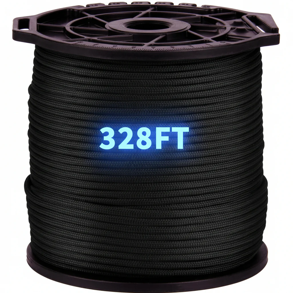 New (328 FT) 4mm 9-Strand Nylon Parachute Cord Paracord Rope – Durable & Versatile 1013935 - Image 2