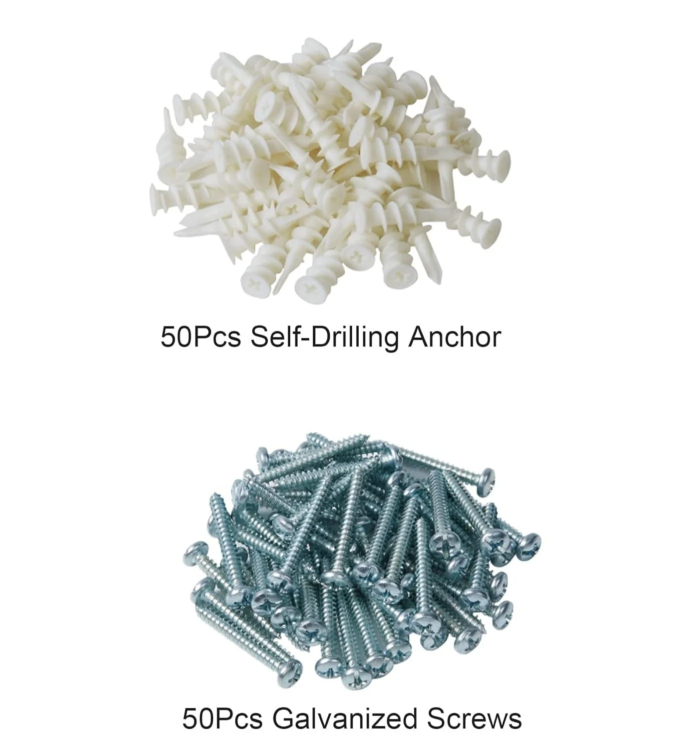100PC Drywall Anchors & Screws Kit – Heavy-Duty Sheetrock Hanging Set | S1267
