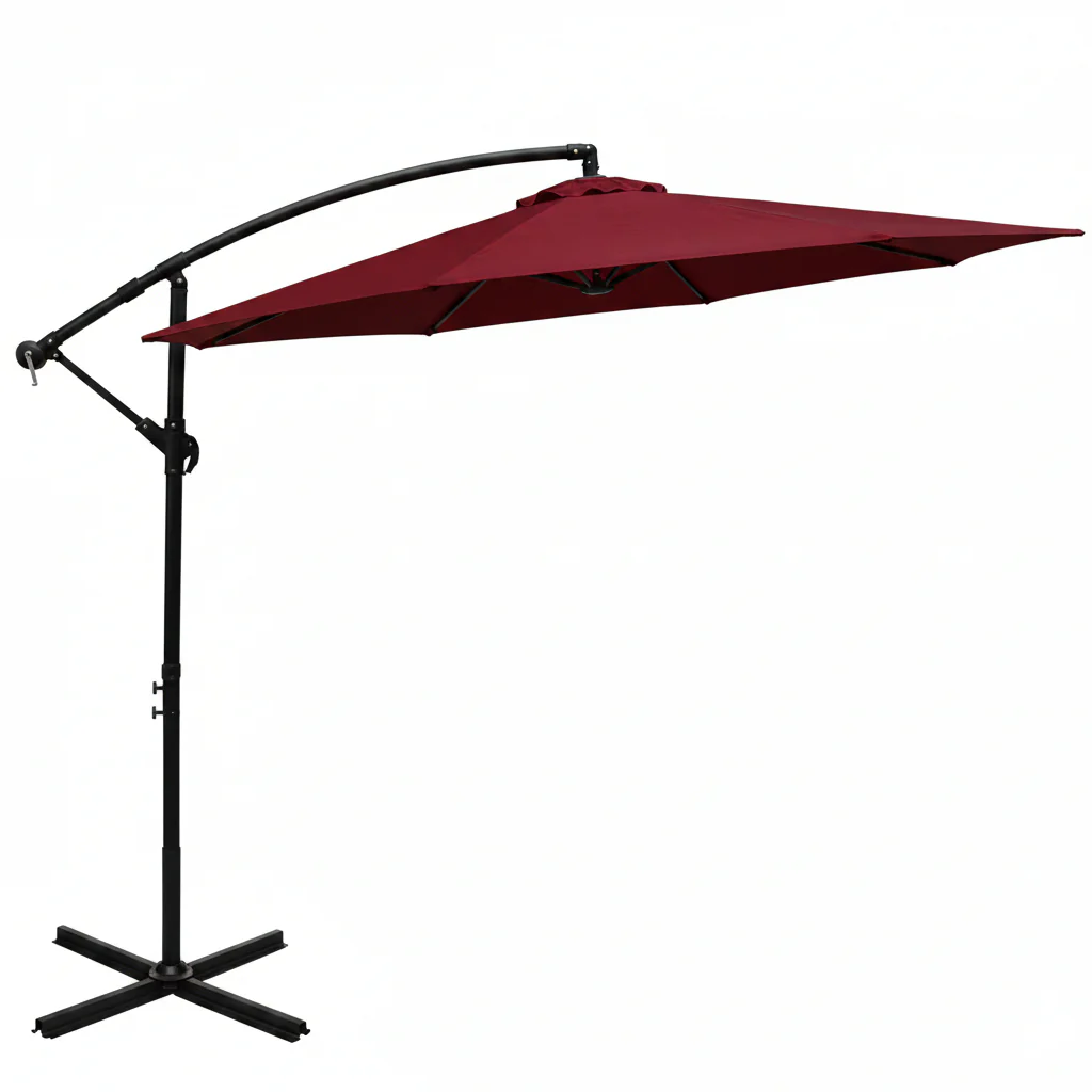 New 10 FT Hanging Patio Umbrella with Sand Bag – Offset Outdoor Umbrella for Deck, Garden, or Poolside Shade - Image 2