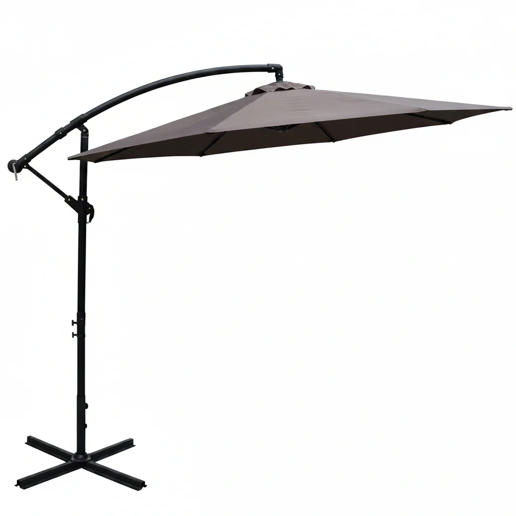 New 10 FT Hanging Patio Umbrella with Sand Bag – Offset Outdoor Umbrella for Deck, Garden, or Poolside Shade - Image 3