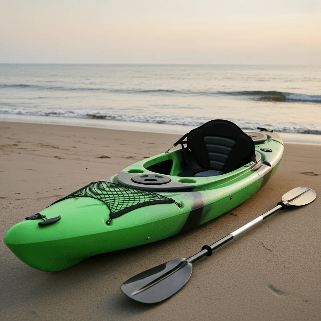 10FT Sit-In Kayak – Lightweight Recreational Kayak with Padded Seat & Paddles for Beginners
