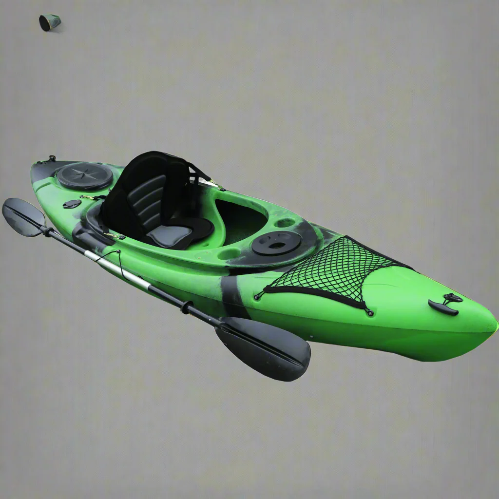 10FT Sit-In Kayak – Lightweight Recreational Kayak with Padded Seat & Paddles for Beginners - Image 2