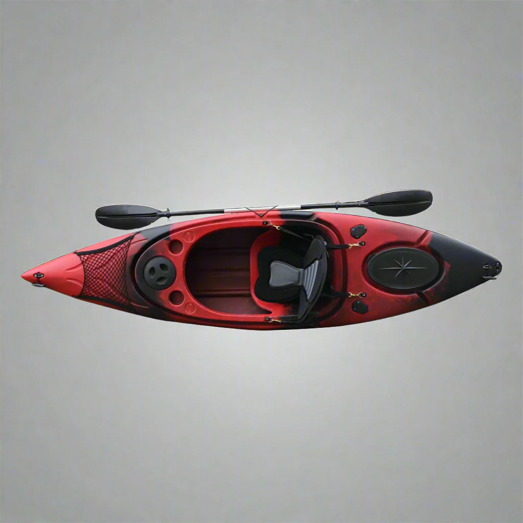 10FT Sit-In Kayak – Lightweight Recreational Kayak with Padded Seat & Paddles for Beginners - Image 3