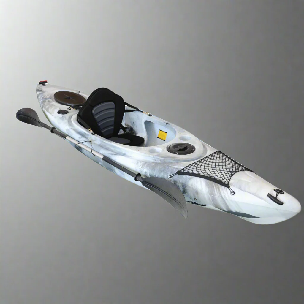 10FT Sit-In Kayak – Lightweight Recreational Kayak with Padded Seat & Paddles for Beginners - Image 6