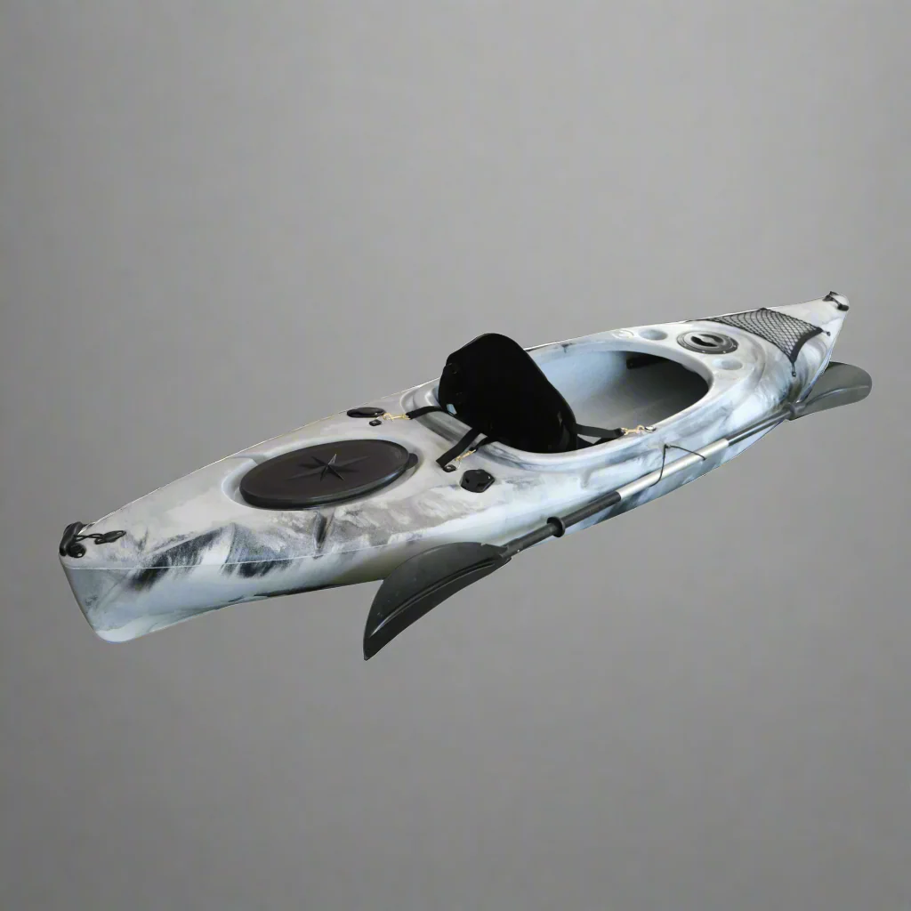 10FT Sit-In Kayak – Lightweight Recreational Kayak with Padded Seat & Paddles for Beginners - Image 8