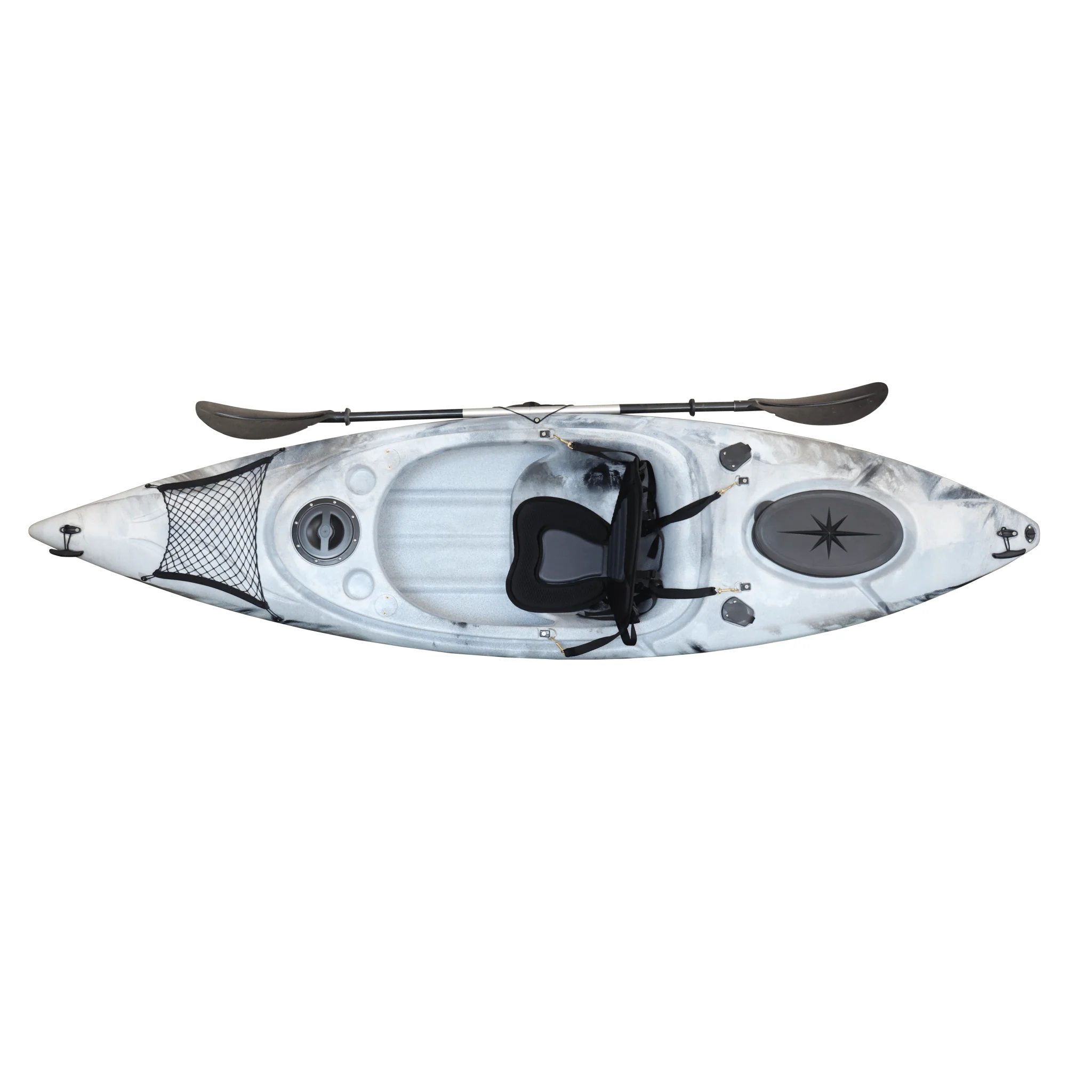 10FT Sit-In Kayak – Lightweight Recreational Kayak with Padded Seat & Paddles for Beginners - Image 9