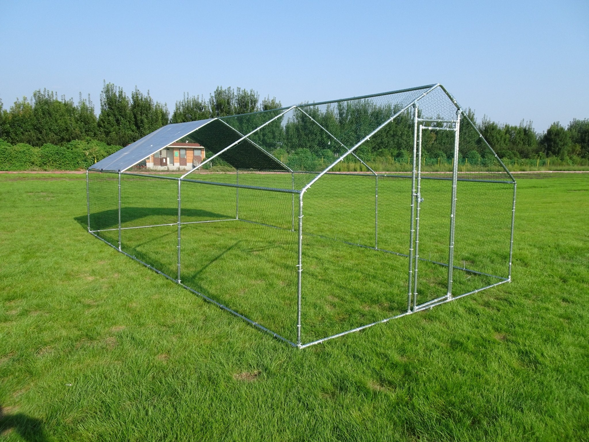 10x20 FT Dog Kennel & Chicken Run – Fenced Compound Cage with Durable Metal Frame 2010CG - Image 13