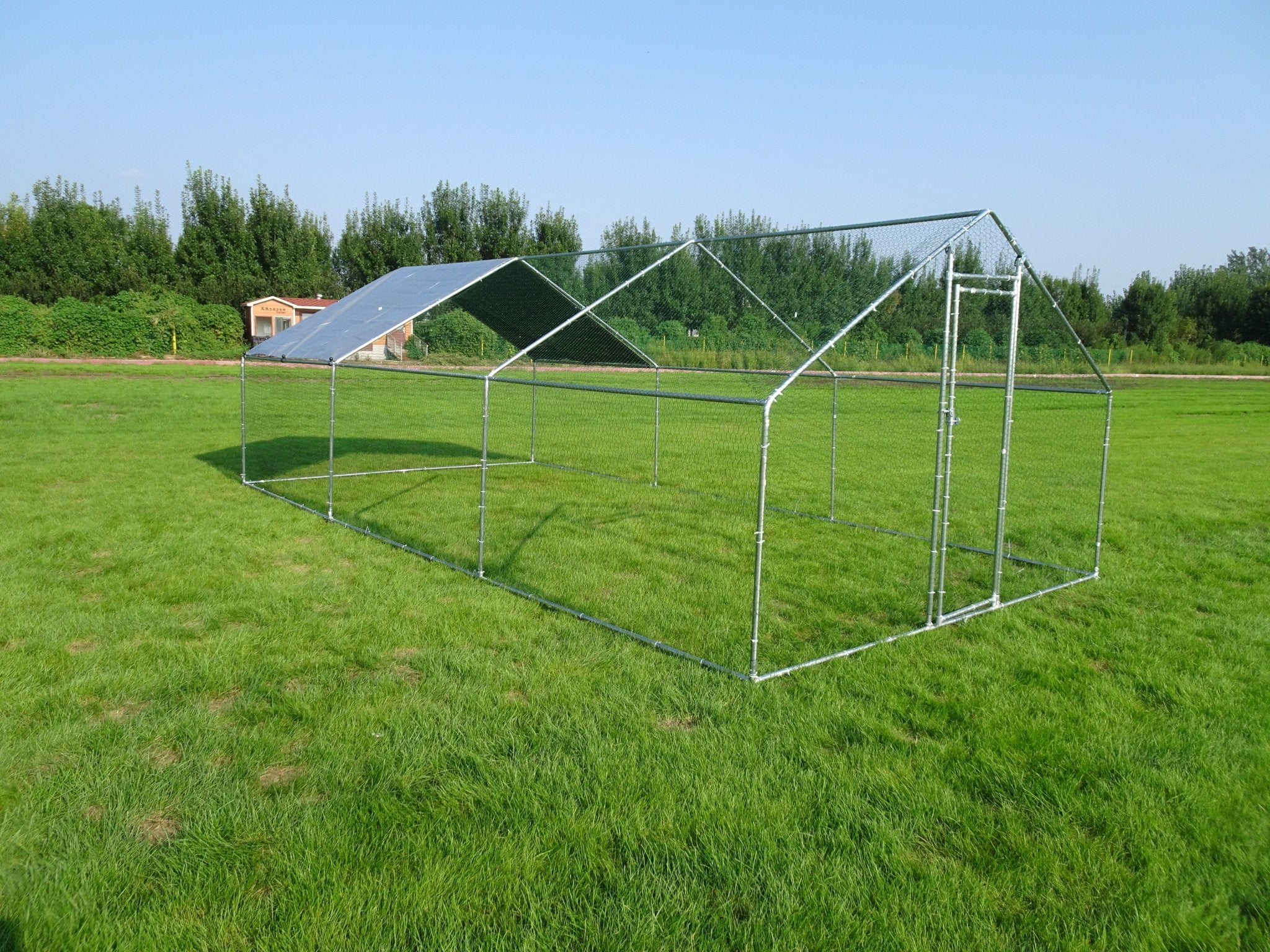 10x20 FT Dog Kennel & Chicken Run – Fenced Compound Cage with Durable Metal Frame 2010CG - Image 9