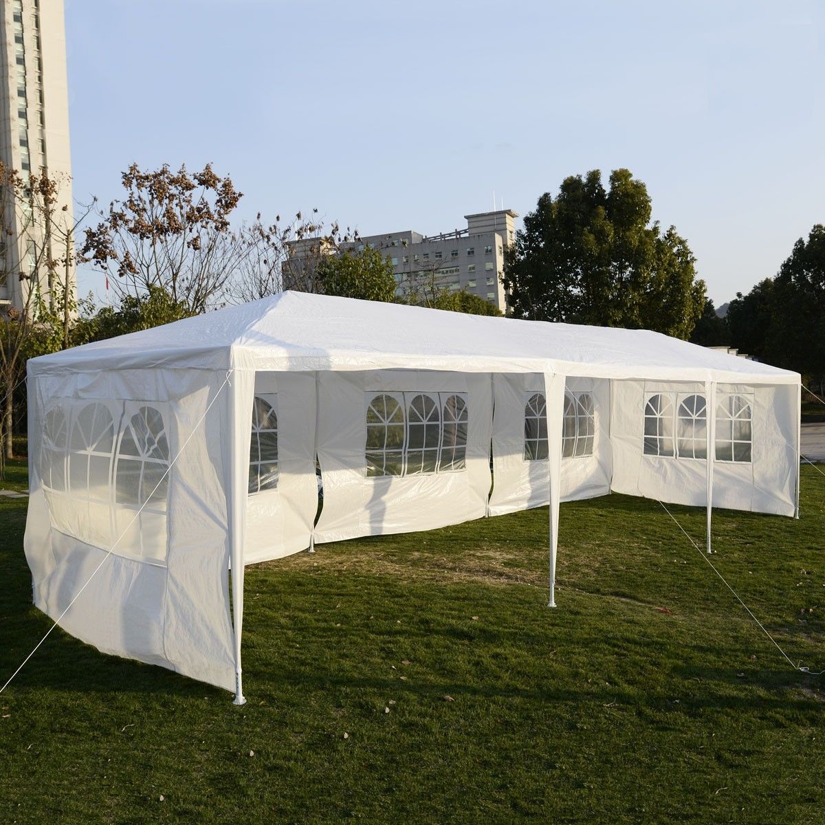 10x30 FT White Party Tent with 7 Window Side Panels – Heavy-Duty Outdoor Event Canopy 1030PT - Image 2
