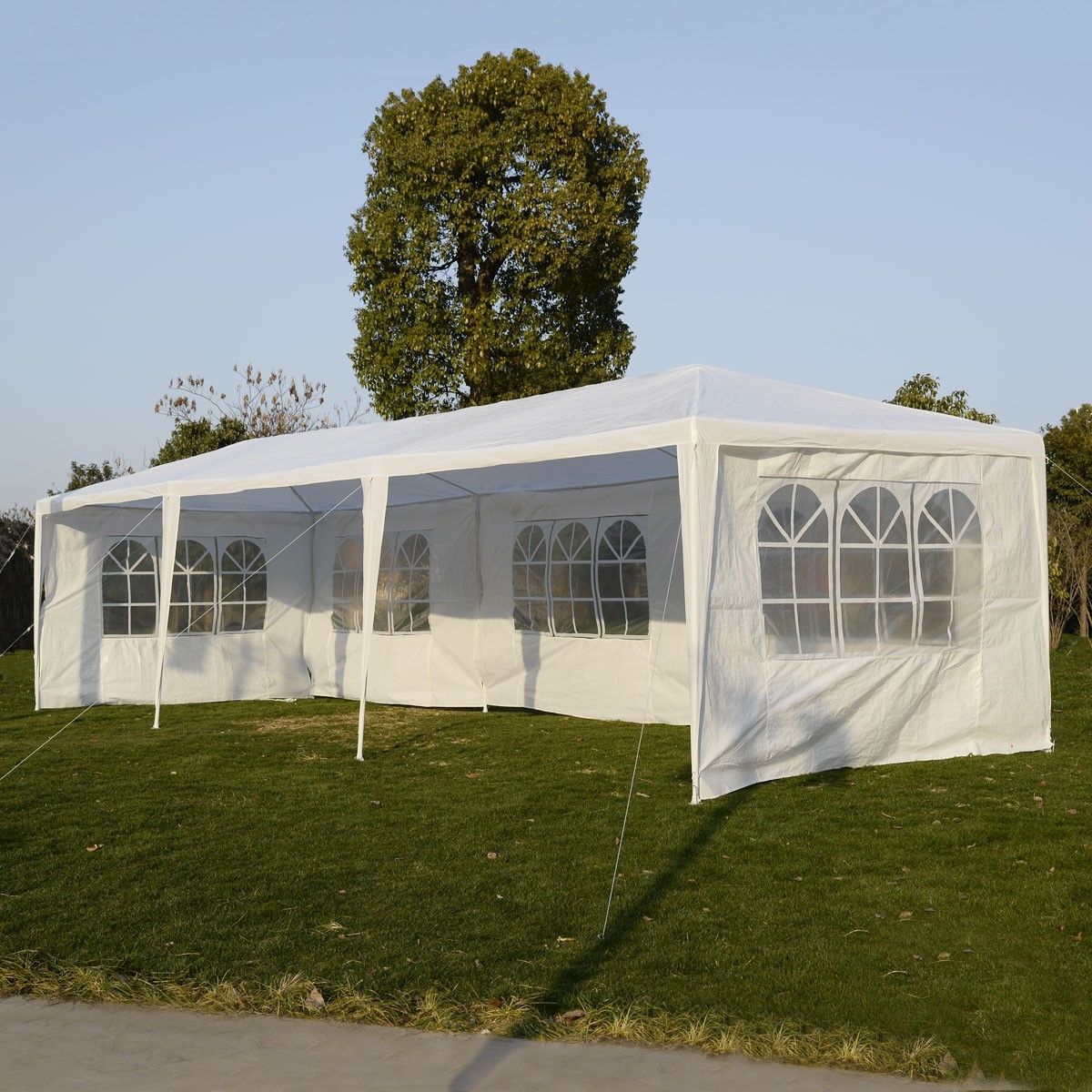 10x30 FT White Party Tent with 7 Window Side Panels – Heavy-Duty Outdoor Event Canopy 1030PT - Image 8