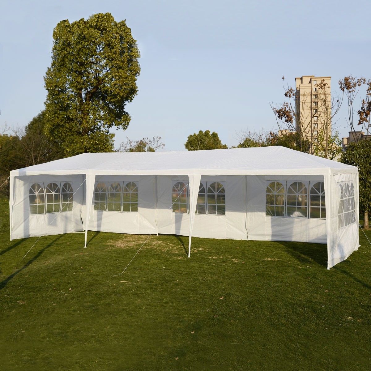 10x30 FT White Party Tent with 7 Window Side Panels – Heavy-Duty Outdoor Event Canopy 1030PT - Image 9