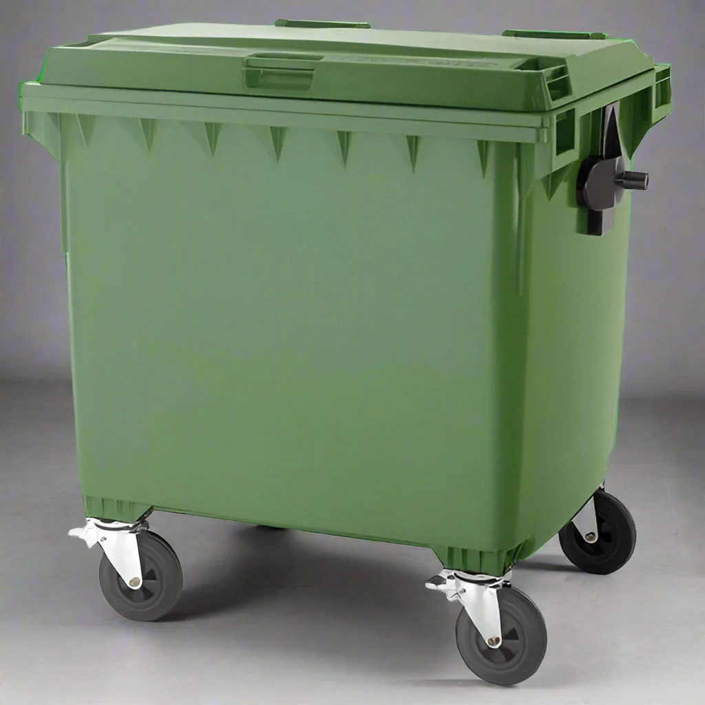 New 1100L & 660L Mobile Trash Bins – Heavy-Duty Garbage & Recycling Cans with Wheels