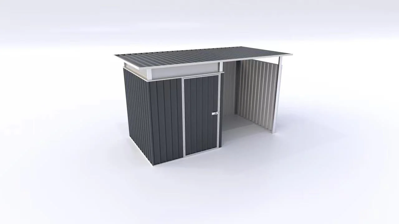 11x6 FT Metal Garden Storage Shed with Reinforced Roof – Weather-Resistant Steel Garage Workshop - Image 2