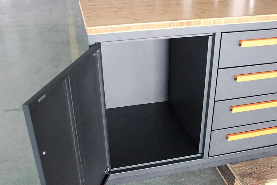 10 Ft 12-Drawer & 2-Cabinet Steel Workbench – Heavy-Duty Industrial Tool Storage - Image 4