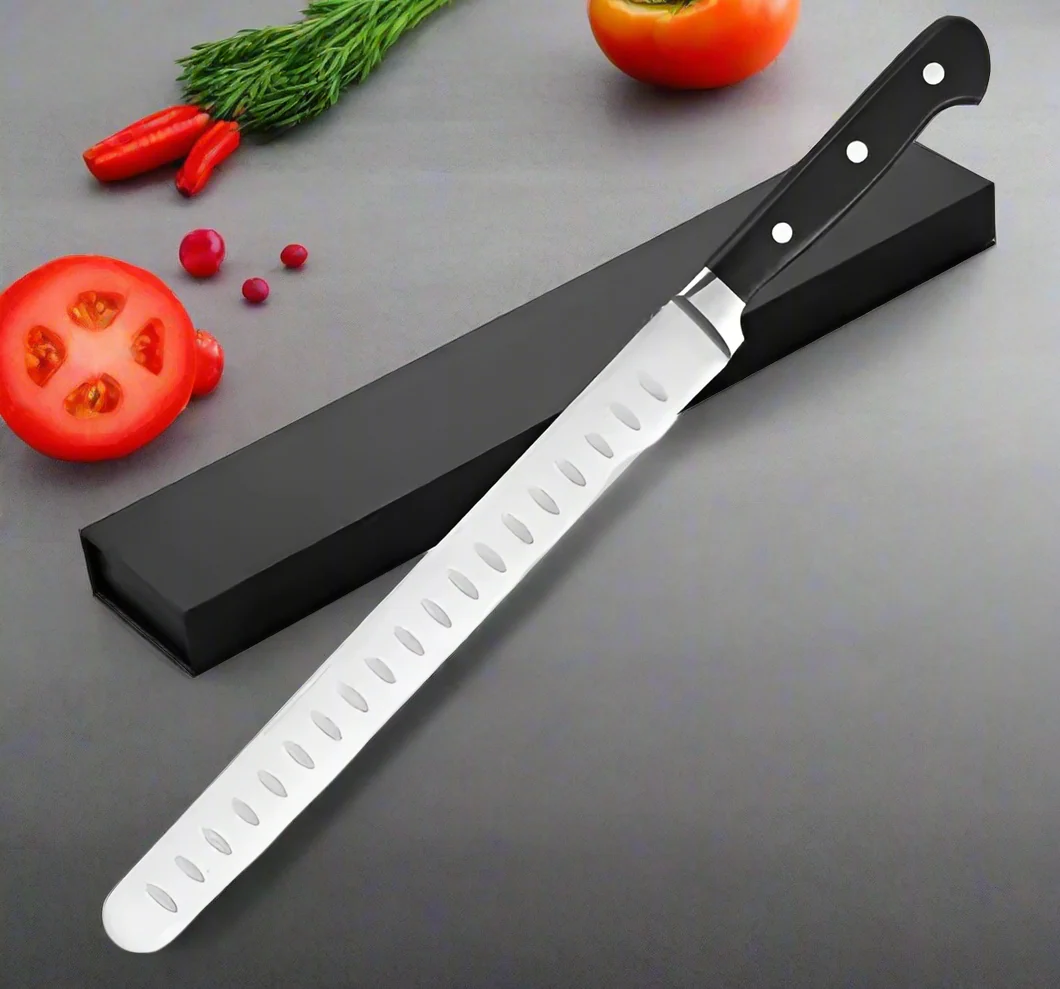 New 12" Premium Stainless Steel Slicing Carving Knife for Meat & Roasts - S1317 - Image 3