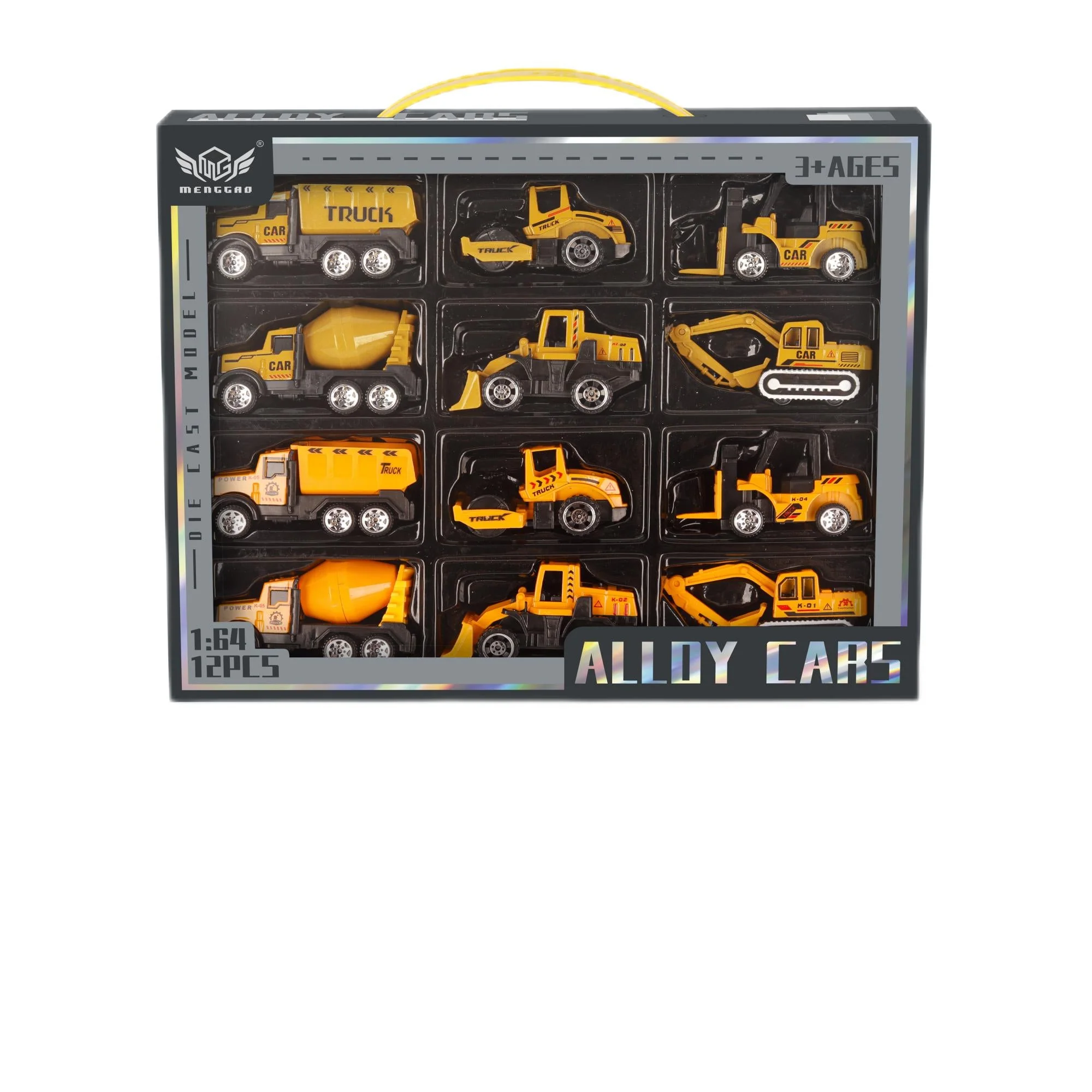 New 12-Piece Metal Alloy Toy Construction Set – Model 430539, Mini Diecast Vehicles for Kids