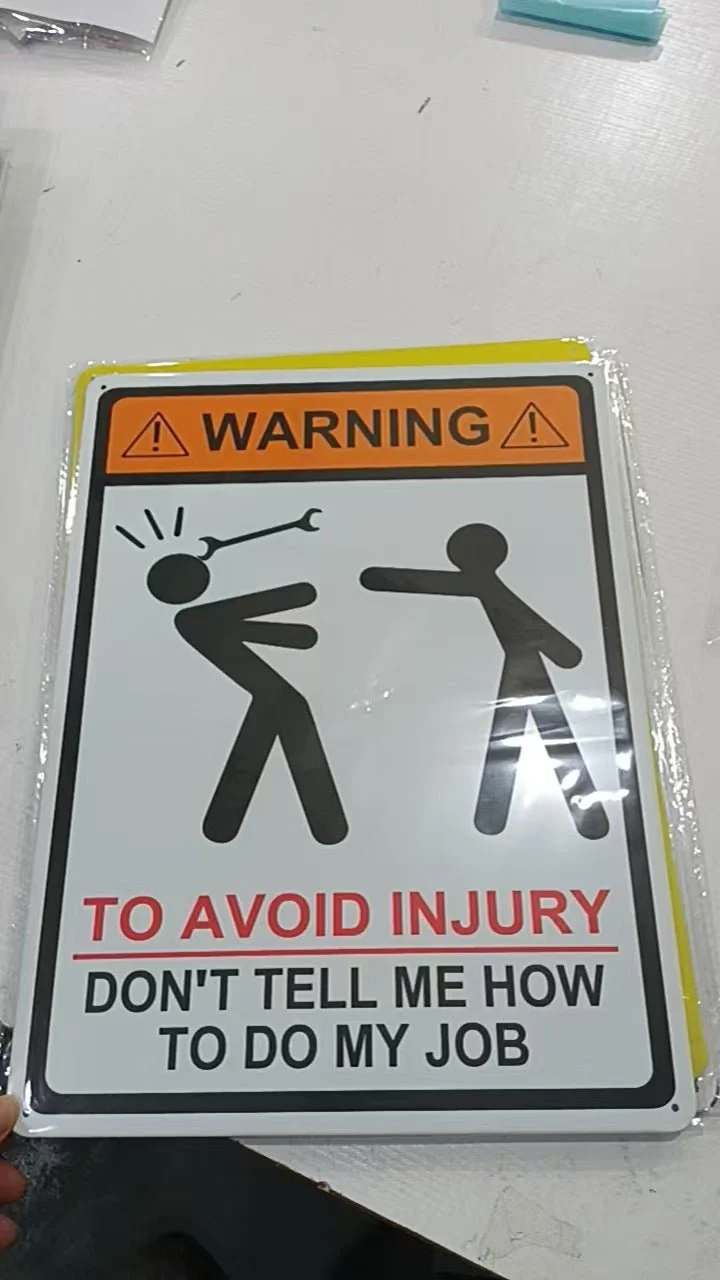12" x 16" Metal Warning & Novelty Signs Outdoor Tin Wall Signs 91610SET