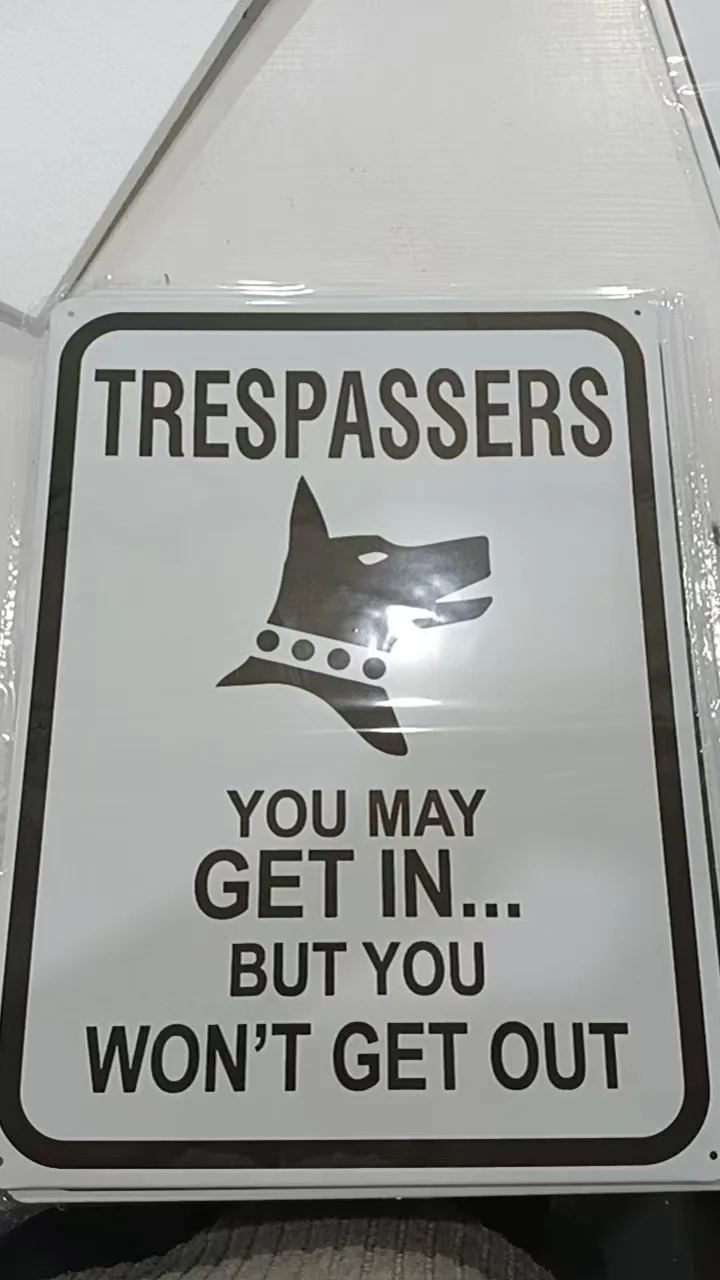 12" x 16" Metal Warning & Novelty Signs Outdoor Tin Wall Signs 91610SET - Image 12