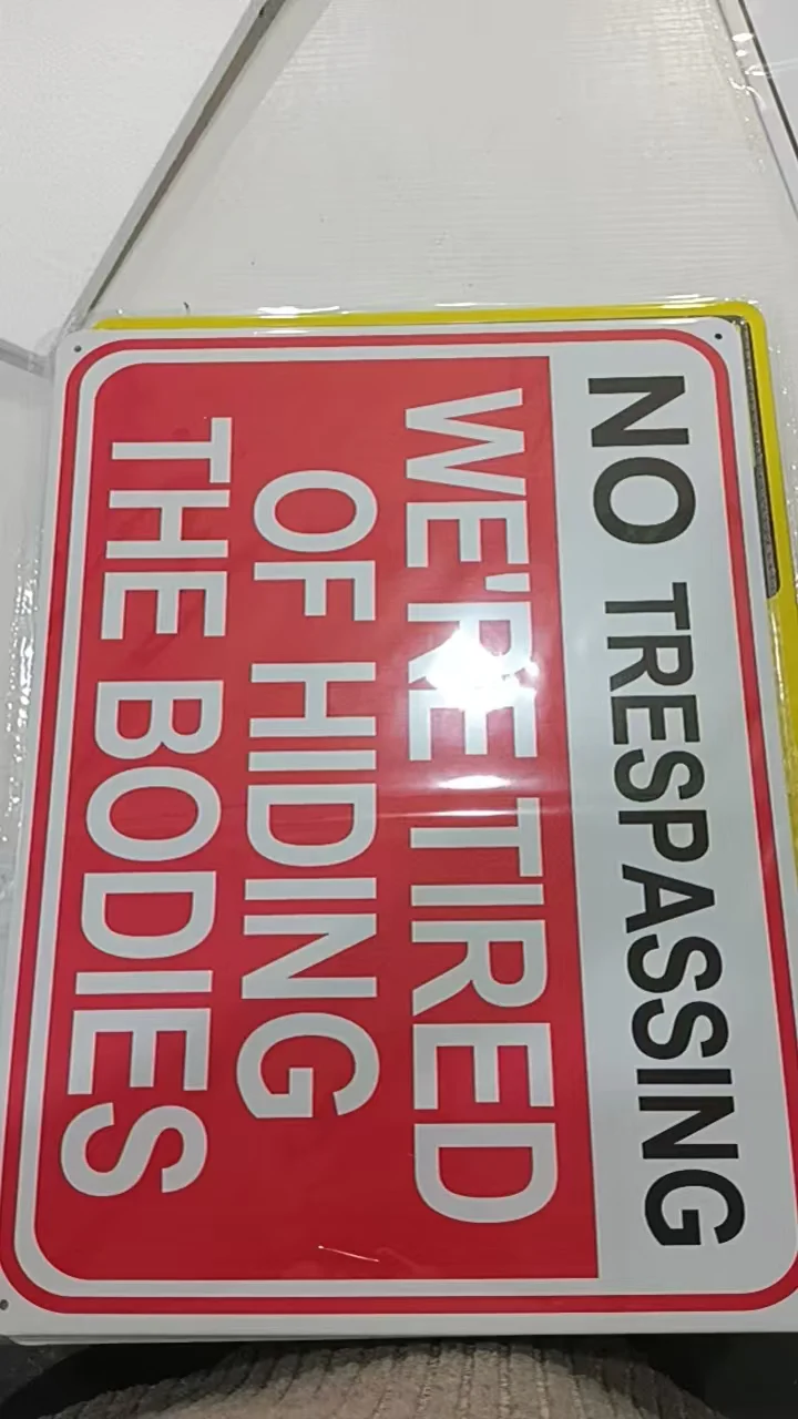 12" x 16" Metal Warning & Novelty Signs Outdoor Tin Wall Signs 91610SET - Image 15