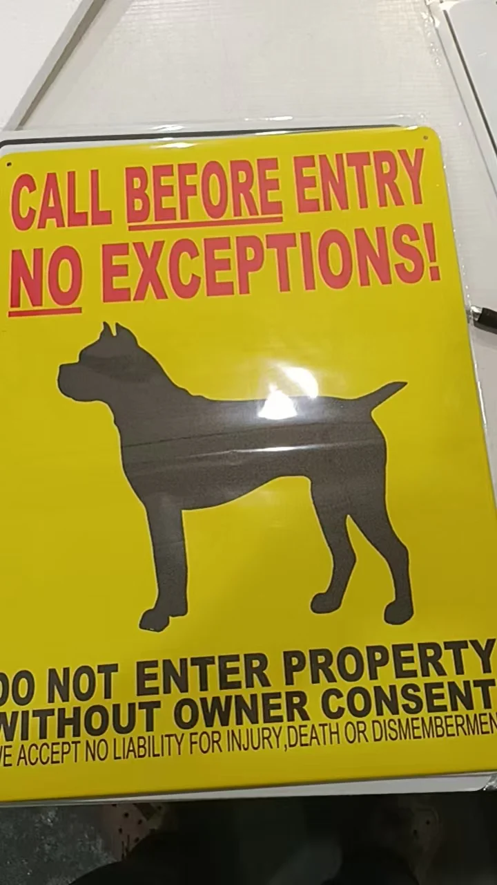 12" x 16" Metal Warning & Novelty Signs Outdoor Tin Wall Signs 91610SET - Image 19