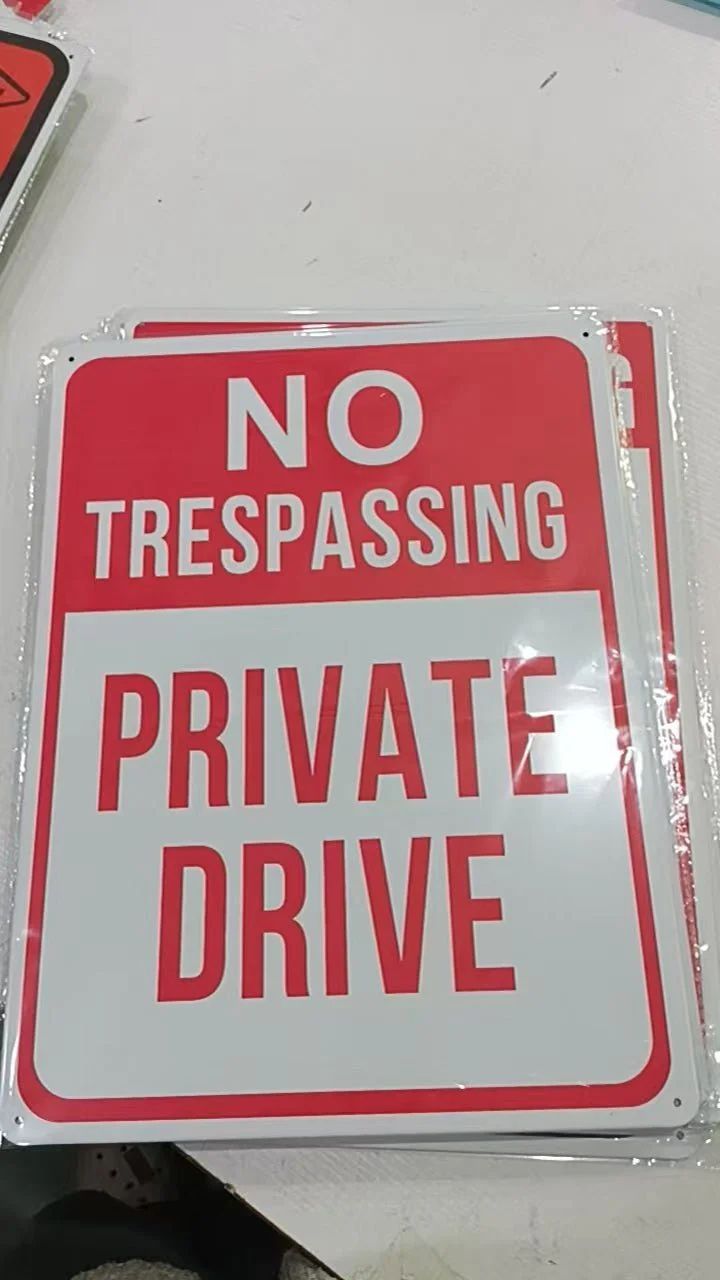 12" x 16" Metal Warning & Novelty Signs Outdoor Tin Wall Signs 91610SET - Image 5