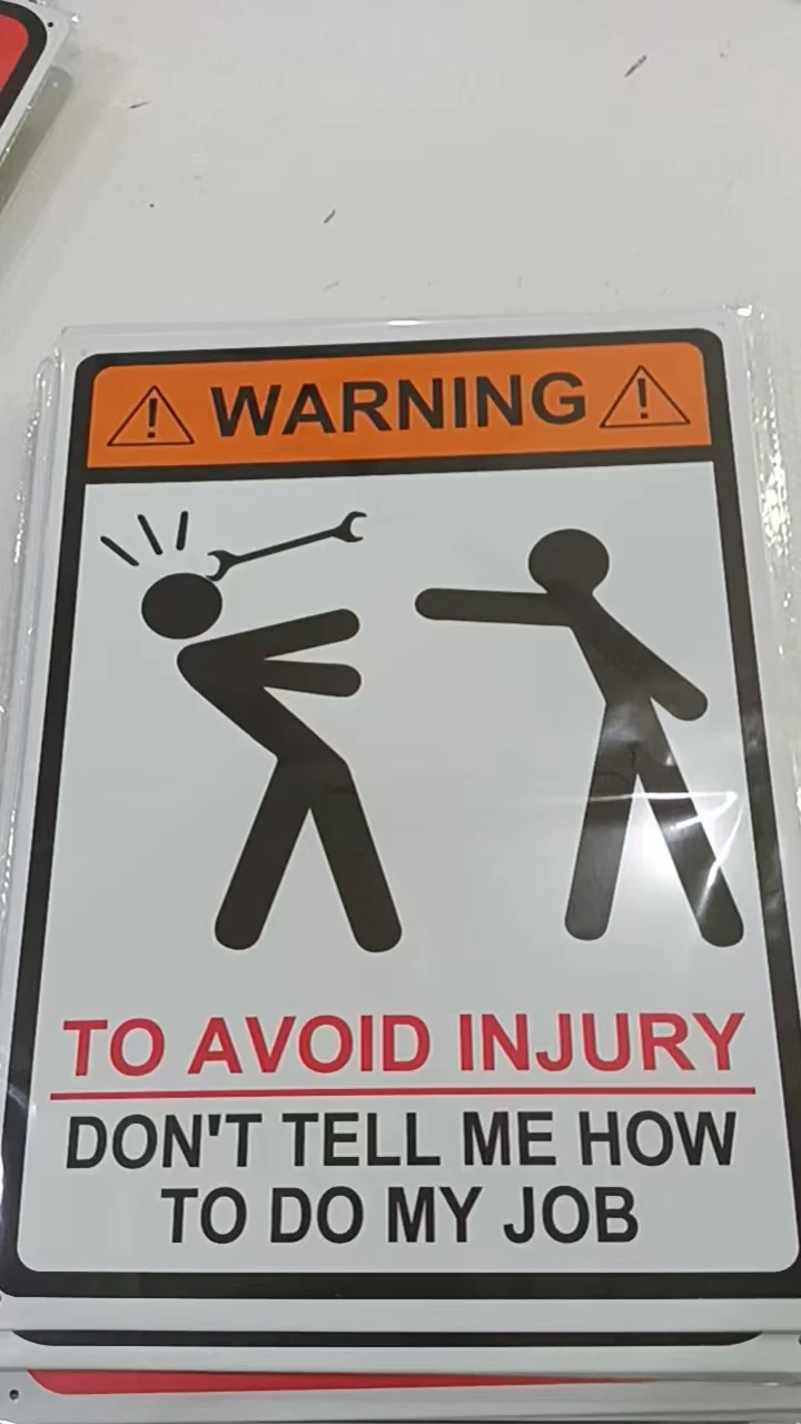 12" x 16" Metal Warning & Novelty Signs Outdoor Tin Wall Signs 91610SET - Image 8