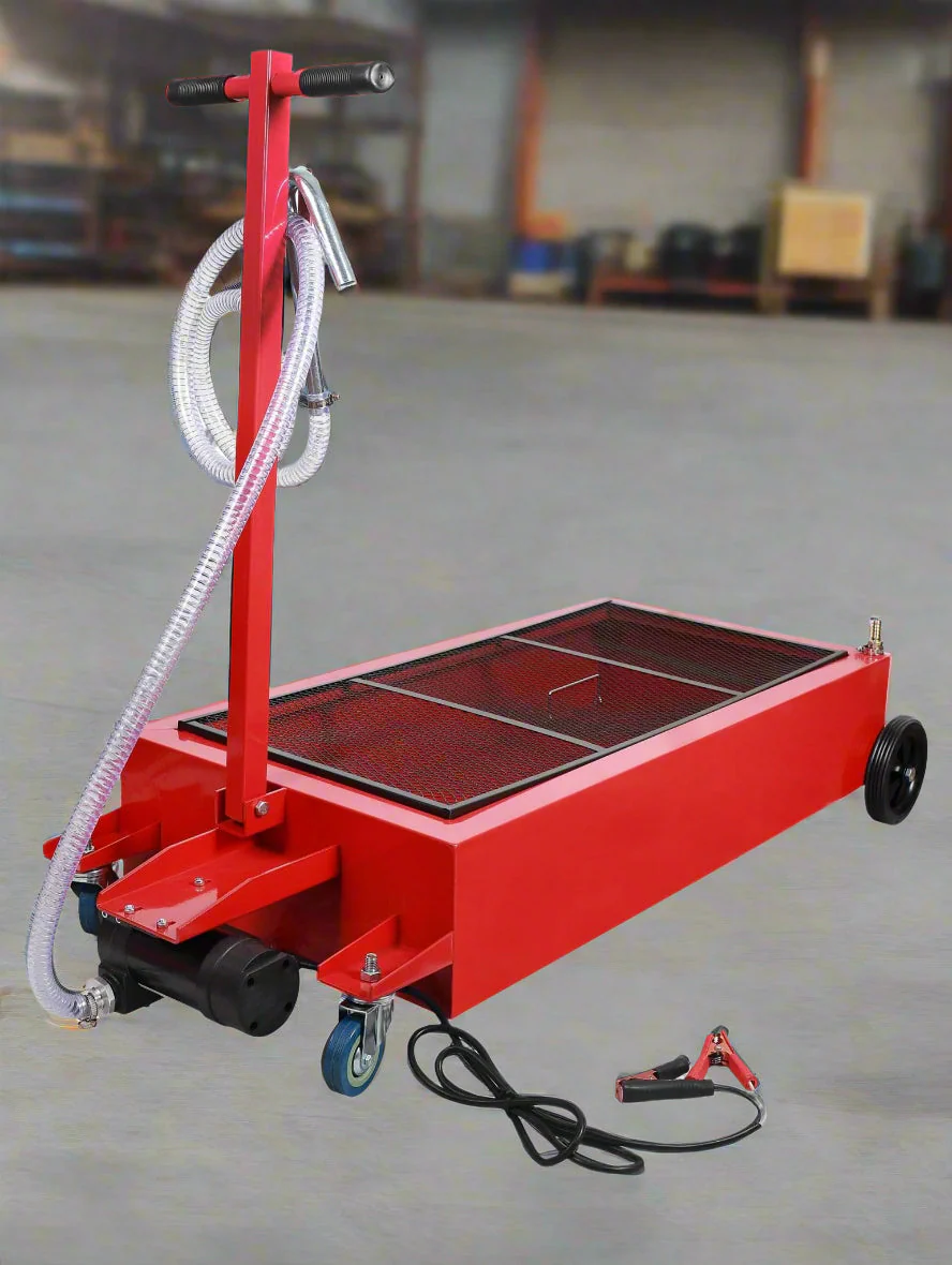75L / 20-Gallon Low-Profile Oil Drain Tank with 12V & 110V Pump – Portable Shop Oil Recovery System - Image 6