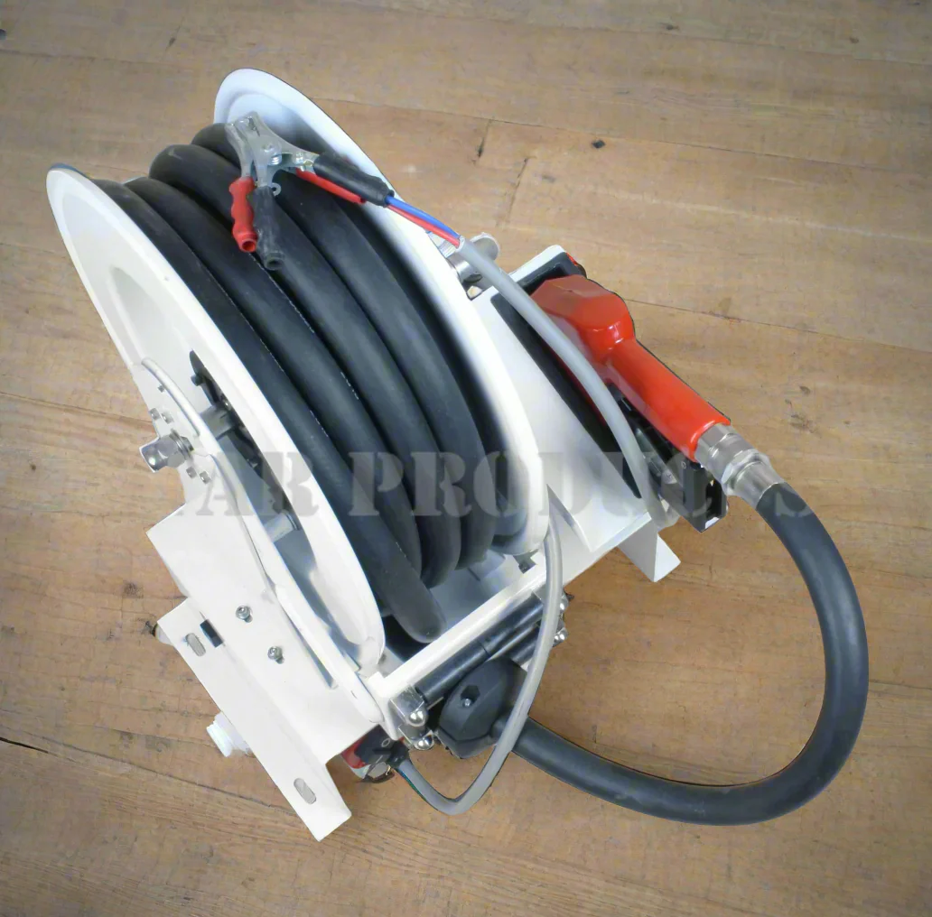 12V Diesel Fuel Transfer Pump with 33FT Hose Reel – 60L/Min Flow Rate HRD3410 - Image 2