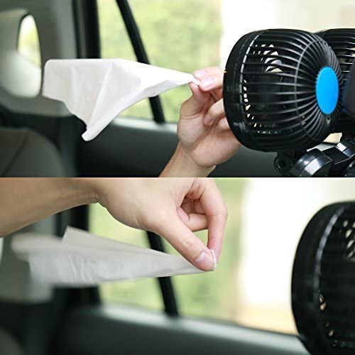 12V Dual Head Car Fan – Adjustable Cooling for Pets & Rear Passengers | 360° Rotating Vehicle Fan 713628 - Image 4