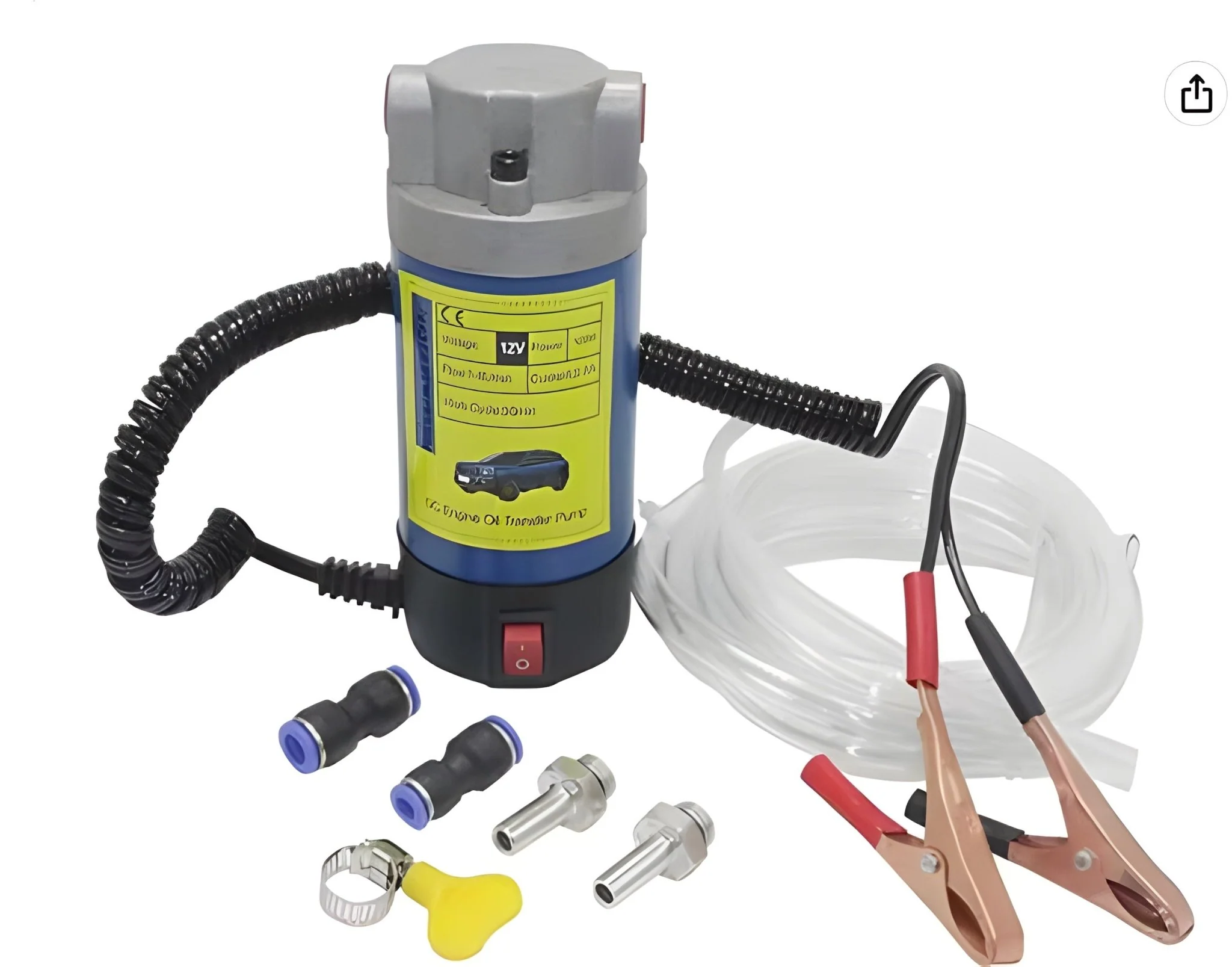 12V Electric Engine Oil Pump 1–3 L/Min 100W Portable Oil Transfer Pump EGP12