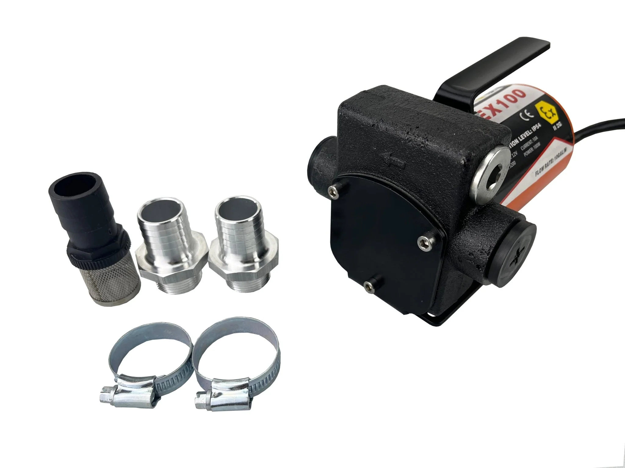 12V Gasoline & Diesel Fuel Transfer Pump 10 GPM – DCEX100 - Image 4