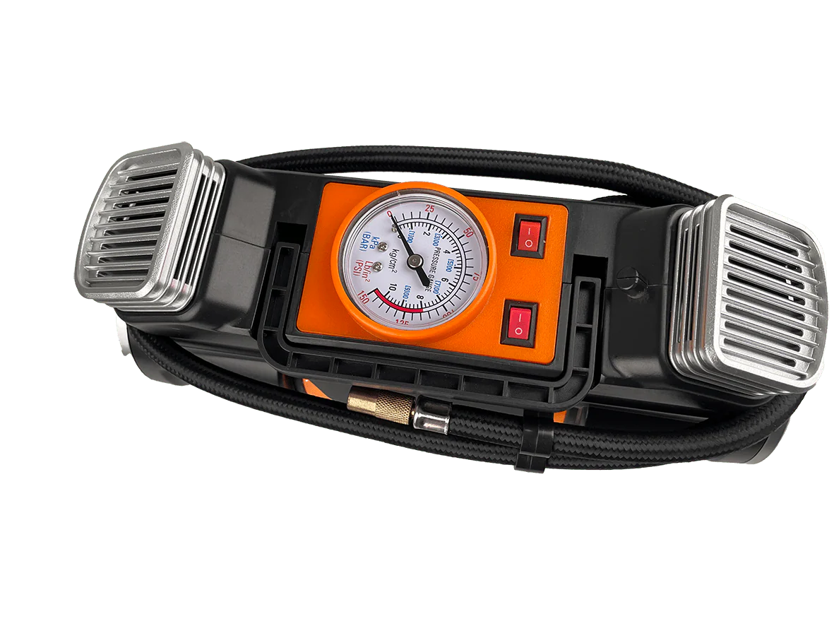 12V Heavy-Duty Dual Piston Air Compressor 150 PSI Portable Tire Inflator AP150D - Image 2
