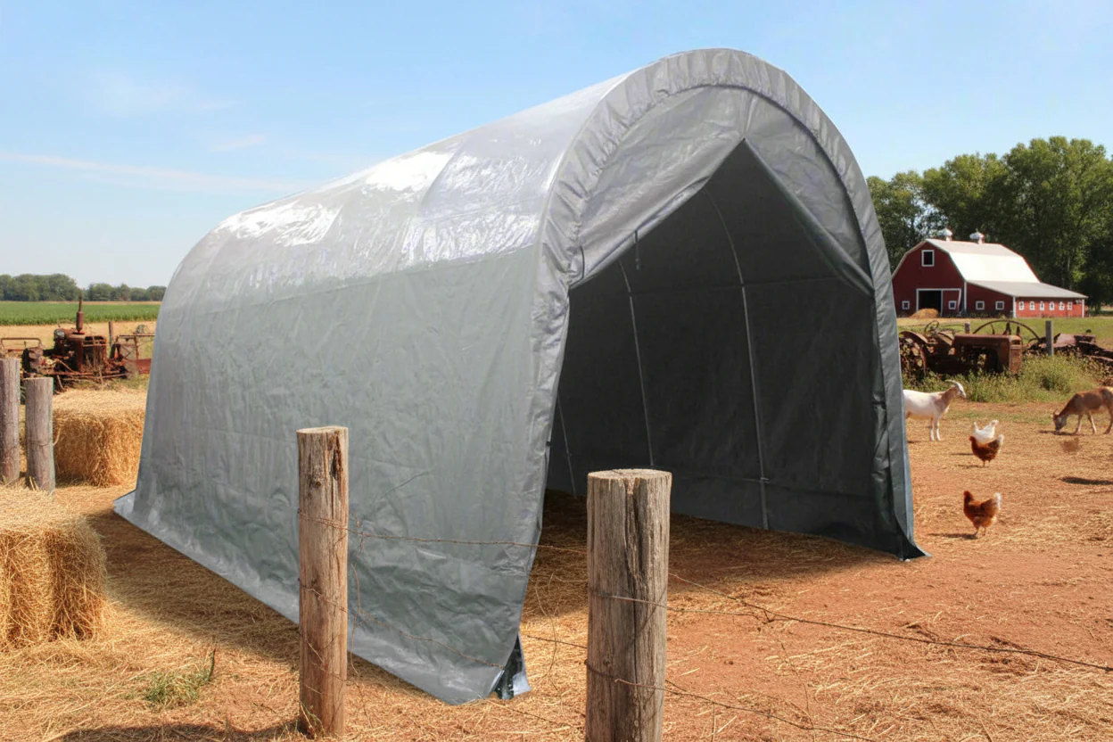 New 12x20x10 FT Heavy-Duty Storage Building Garage – All-Weather Portable Shelter 1030654