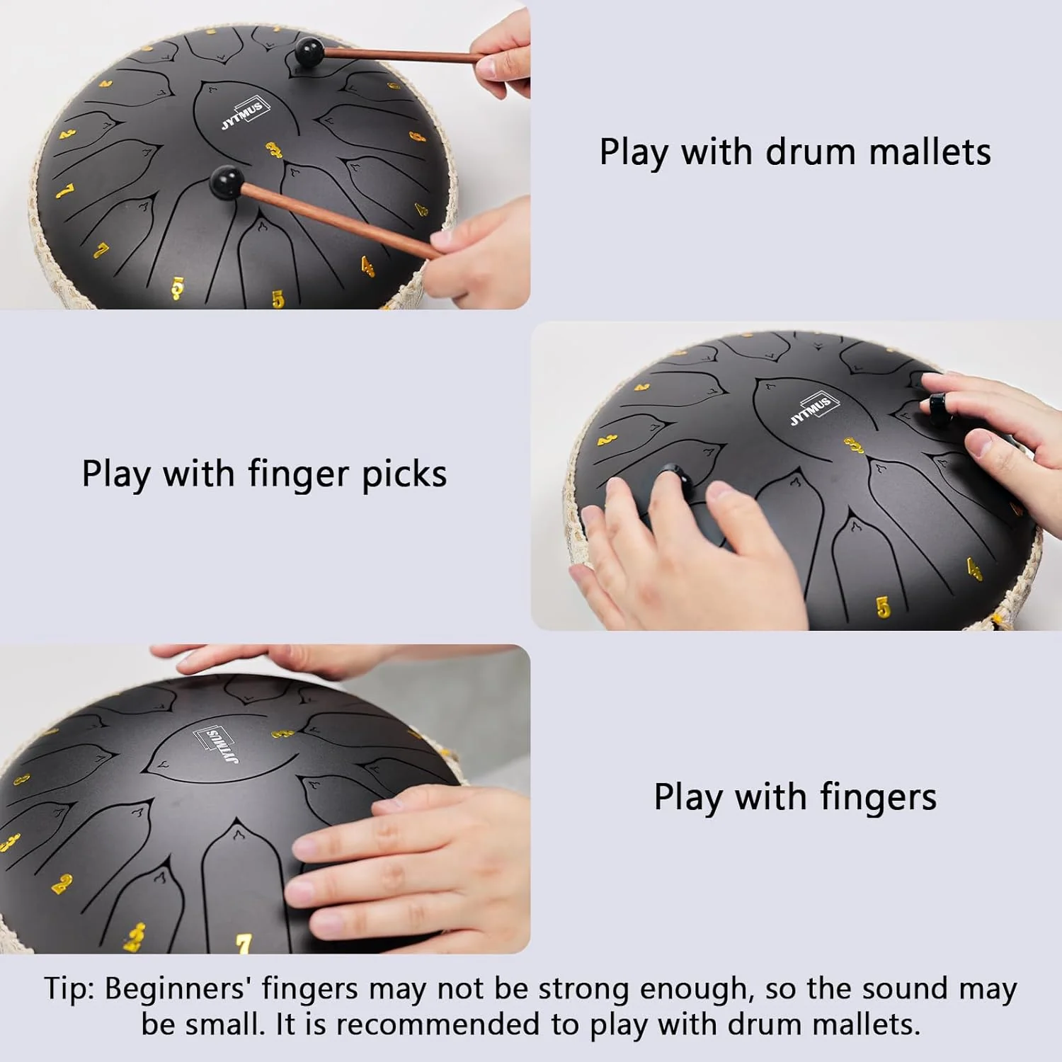 13″ Steel Tongue Drum – 15 Notes | Complete Music Kit - Image 4