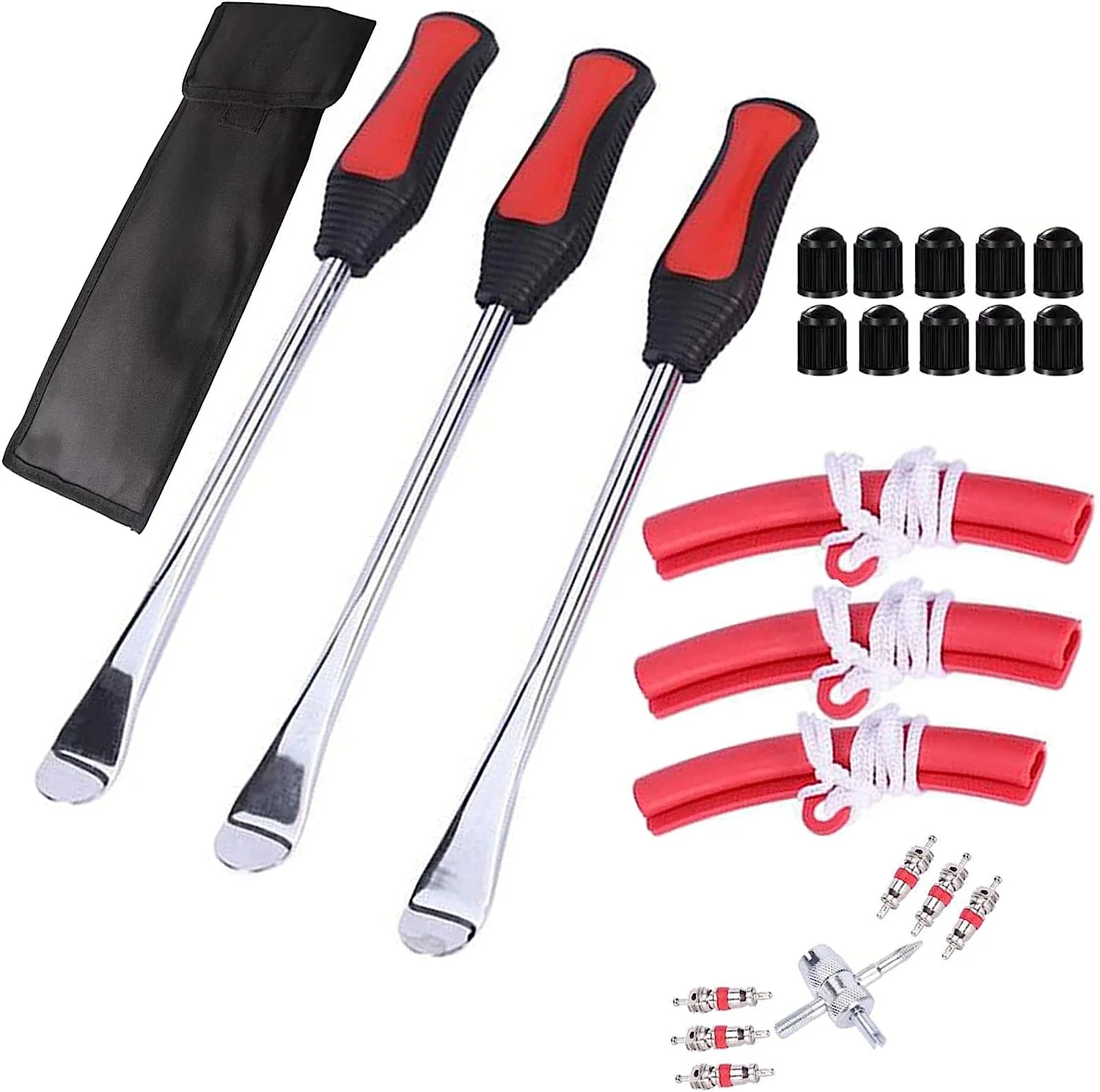 13 PCS Motorcycle & Bike Tire Changing Tool Kit – Chrome Tire Spoon Set S1157 - Image 2