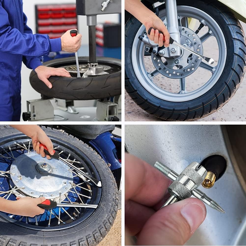 13 PCS Motorcycle & Bike Tire Changing Tool Kit – Chrome Tire Spoon Set S1157 - Image 6