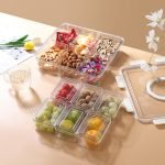 13-Piece Fruit Platter Snack Containers with Lid & Handle – Clear Plastic, Rectangular | SKU: S1262 - Image 5