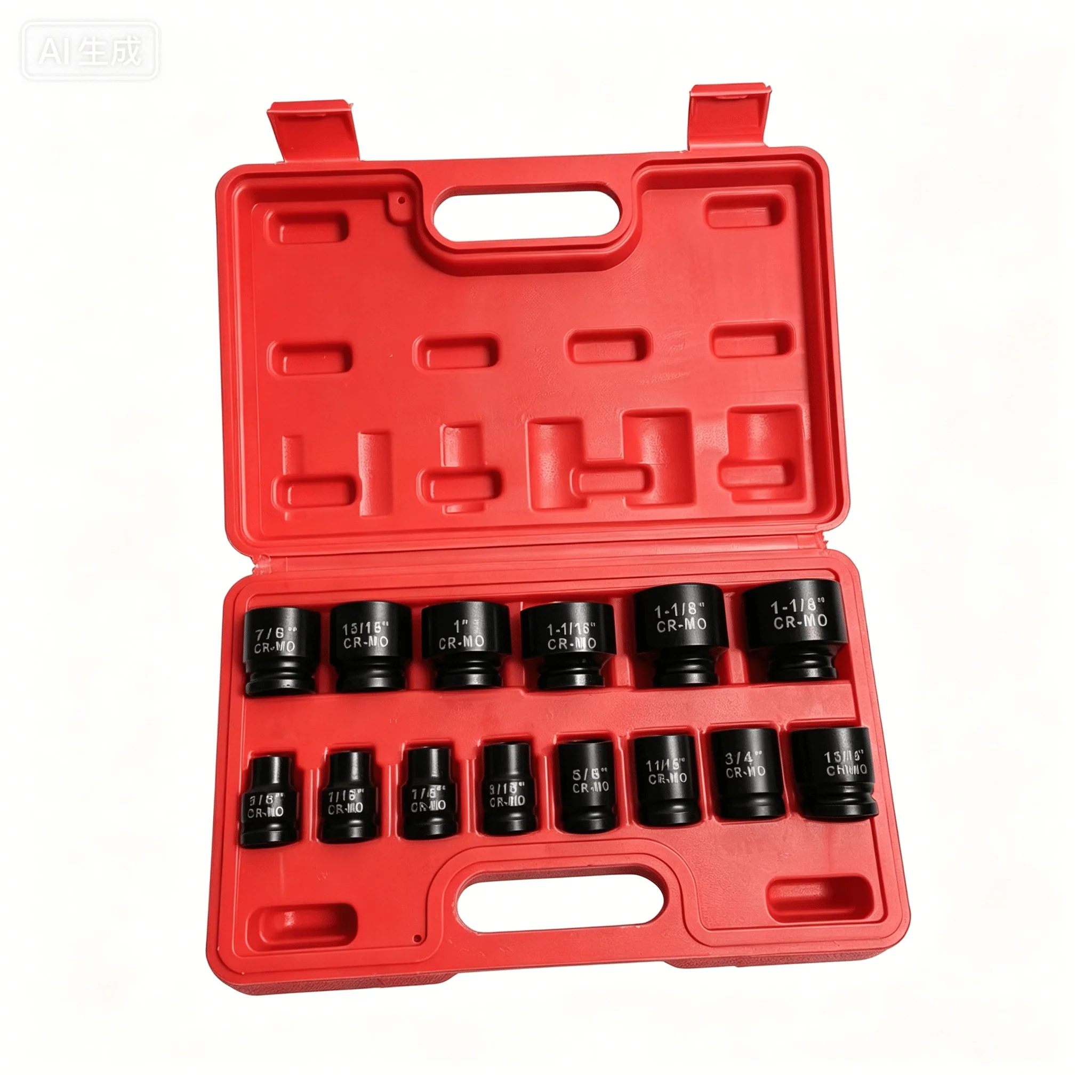 14-Piece 1/2" Drive SAE Shallow Impact Socket Set – Chrome Vanadium Steel | S1153 - Image 4